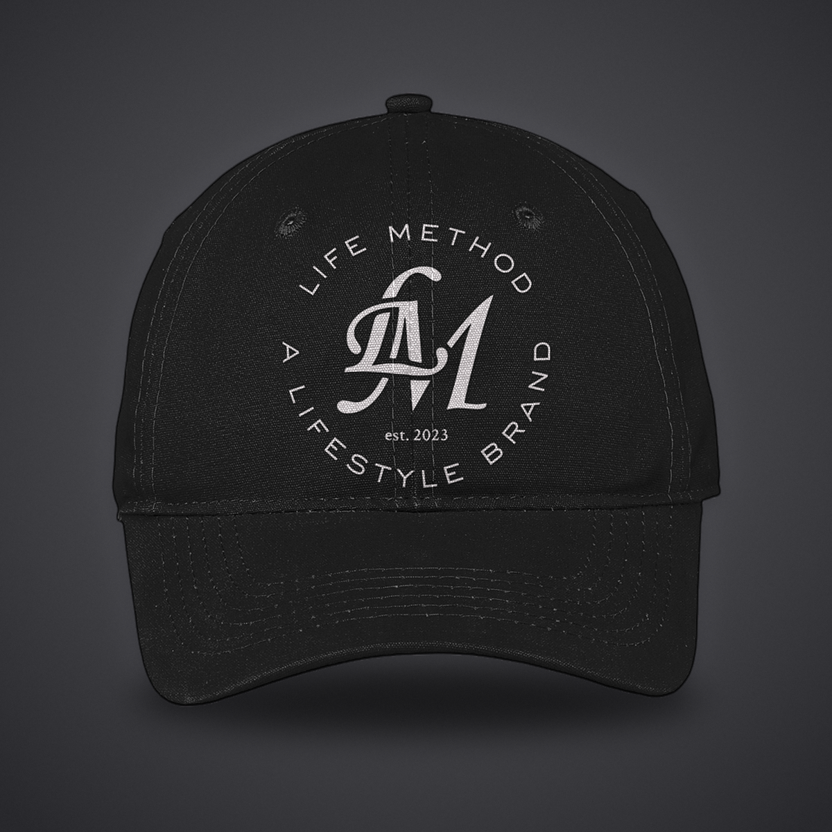 Life Method Canvas Hat in Black, front