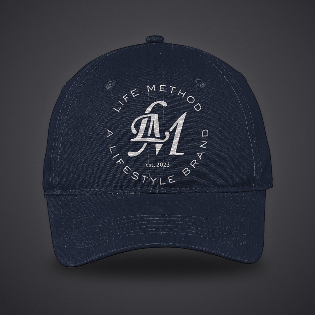 Life Method Canvas Hat in Navy, front