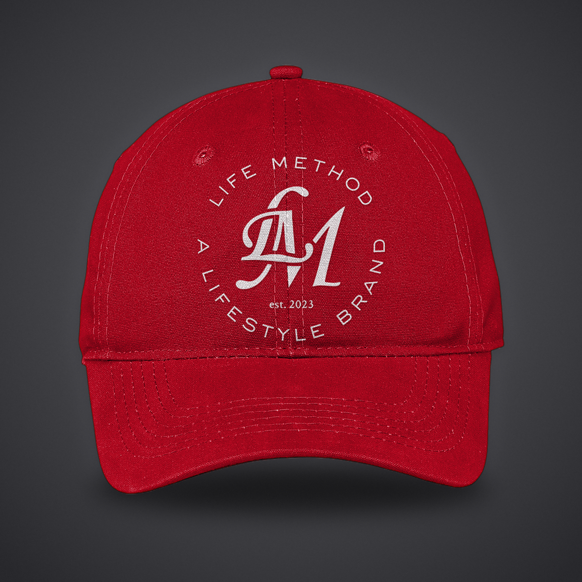 Life Method Canvas Hat in Red, front
