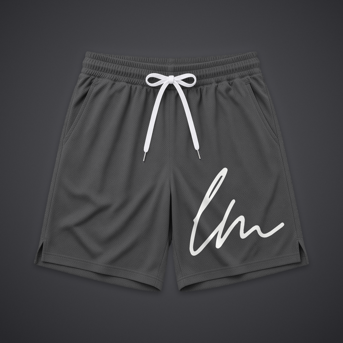 LM Shorts in Charcoal, front