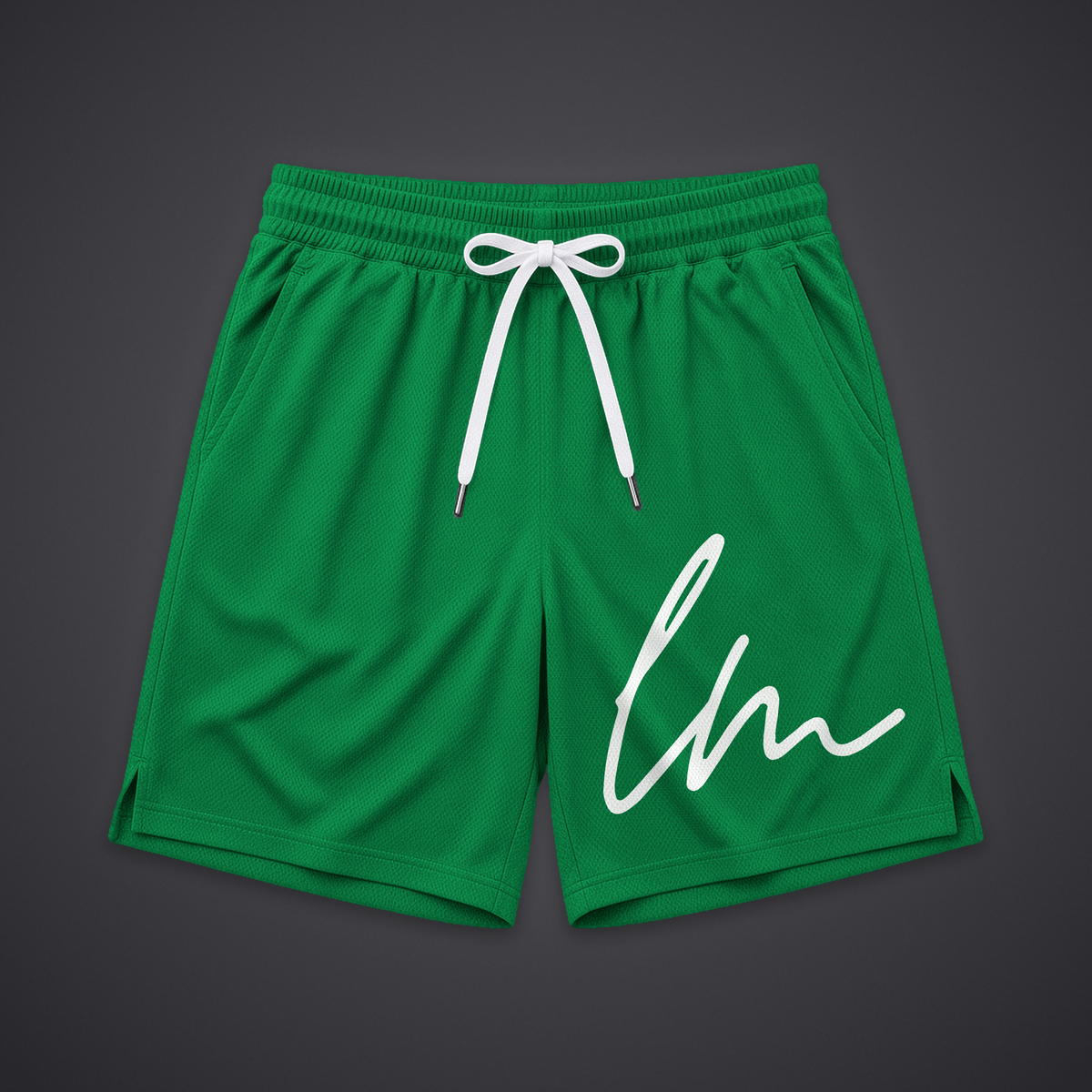 LM Shorts in Green, front