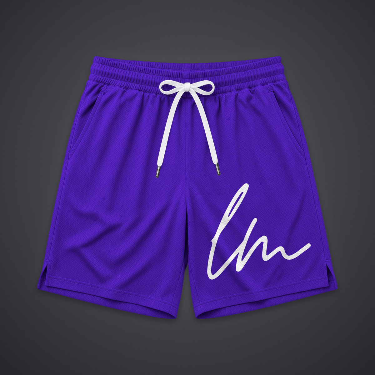 LM Shorts in Purple, front