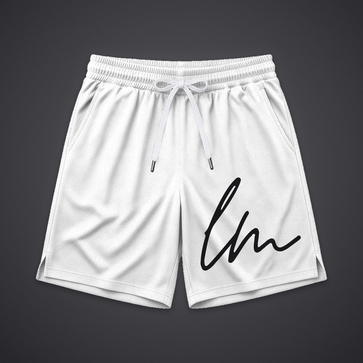 LM Shorts in White, front