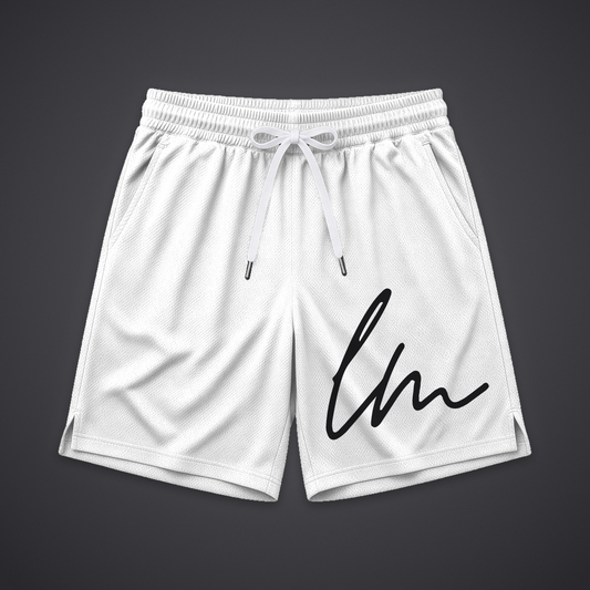LM Shorts in White, front
