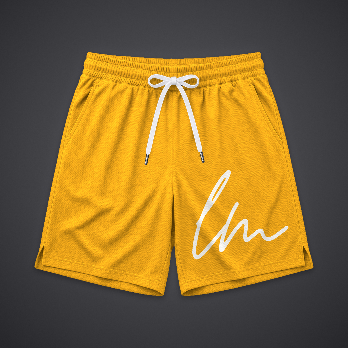 LM Shorts in Yellow, front